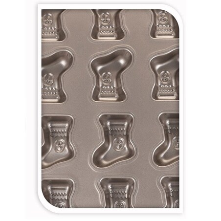 Foremki świąteczne do pieczenia ciastek, non-stick, motyw skarpet, 35 x 26 cm