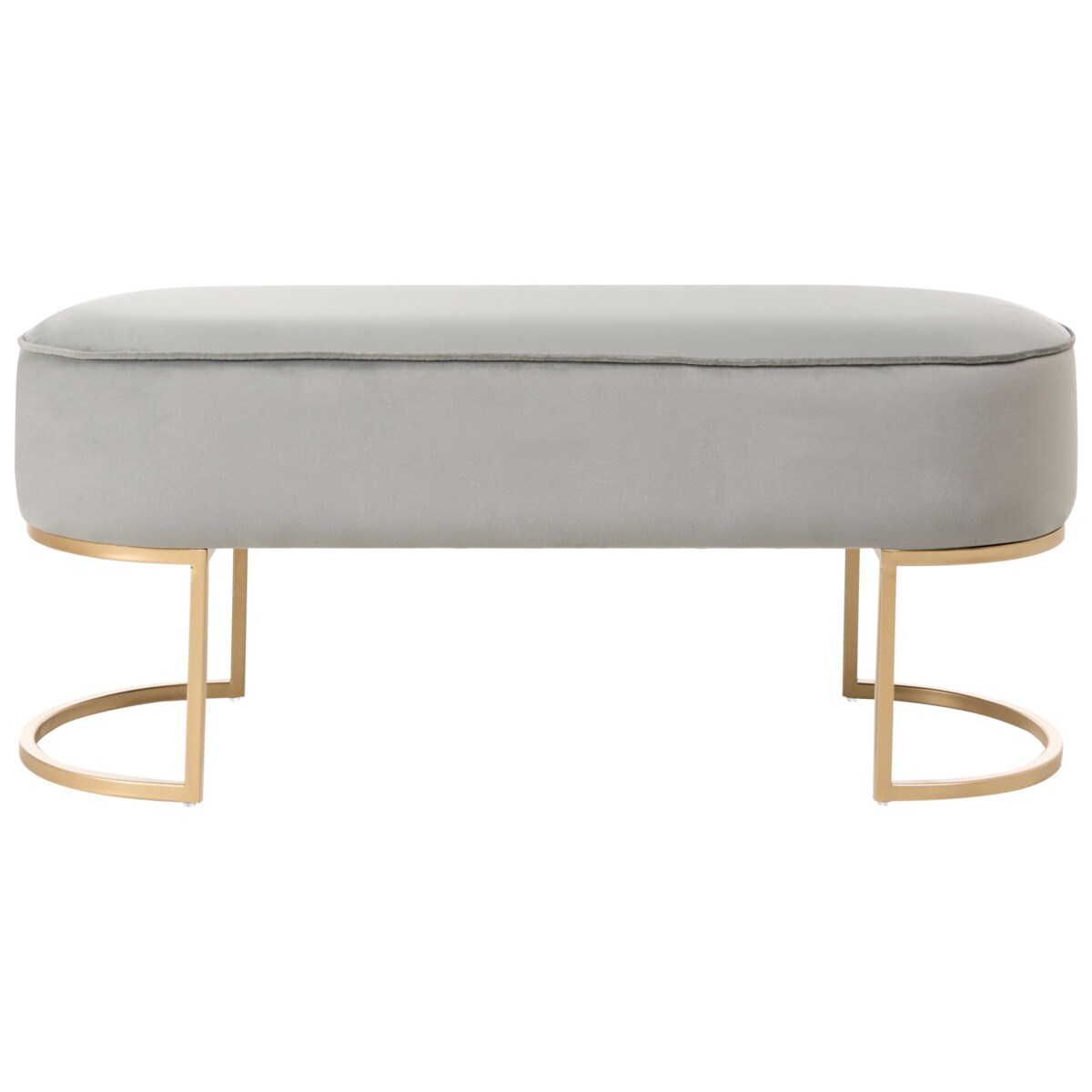 Ławka MILRY Welur Jasnoszary