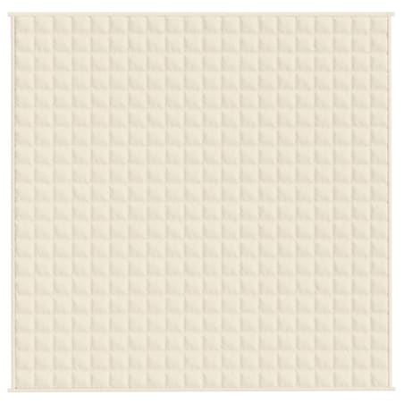 vidaXL Koc obciążeniowy, kremowy, 200x200 cm, 9 kg, tkanina