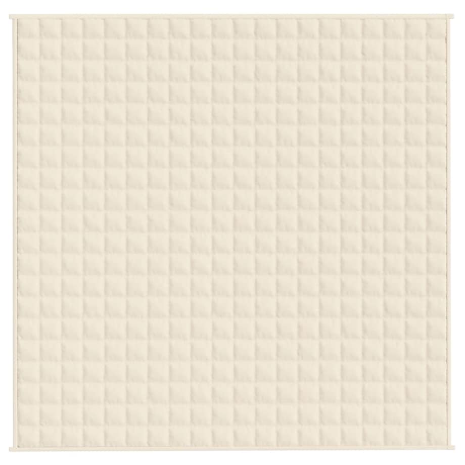 vidaXL Koc obciążeniowy, kremowy, 200x200 cm, 9 kg, tkanina