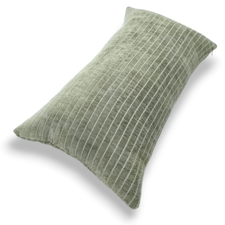 Zielona poduszka dekoracyjna w prążki 30x50 Lines
