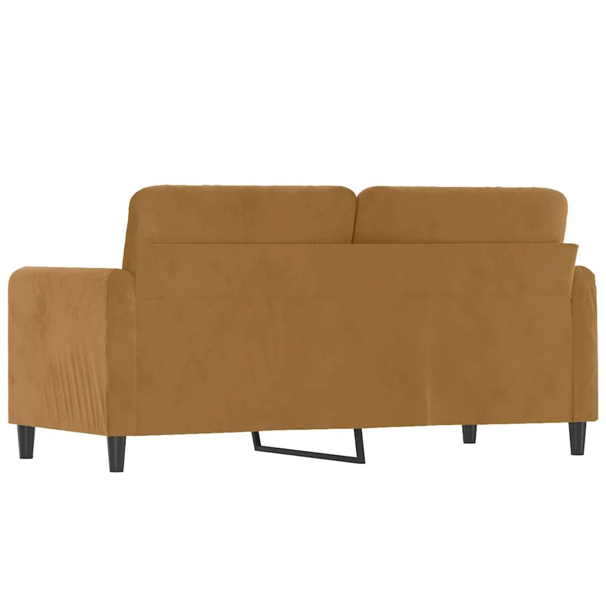 vidaXL Sofa 2-osobowa, brązowa, 140 cm, tapicerowana aksamitem