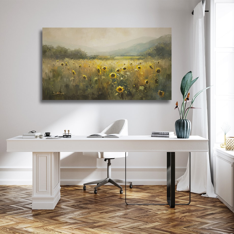 obraz słoneczniki 70cm x 120cm