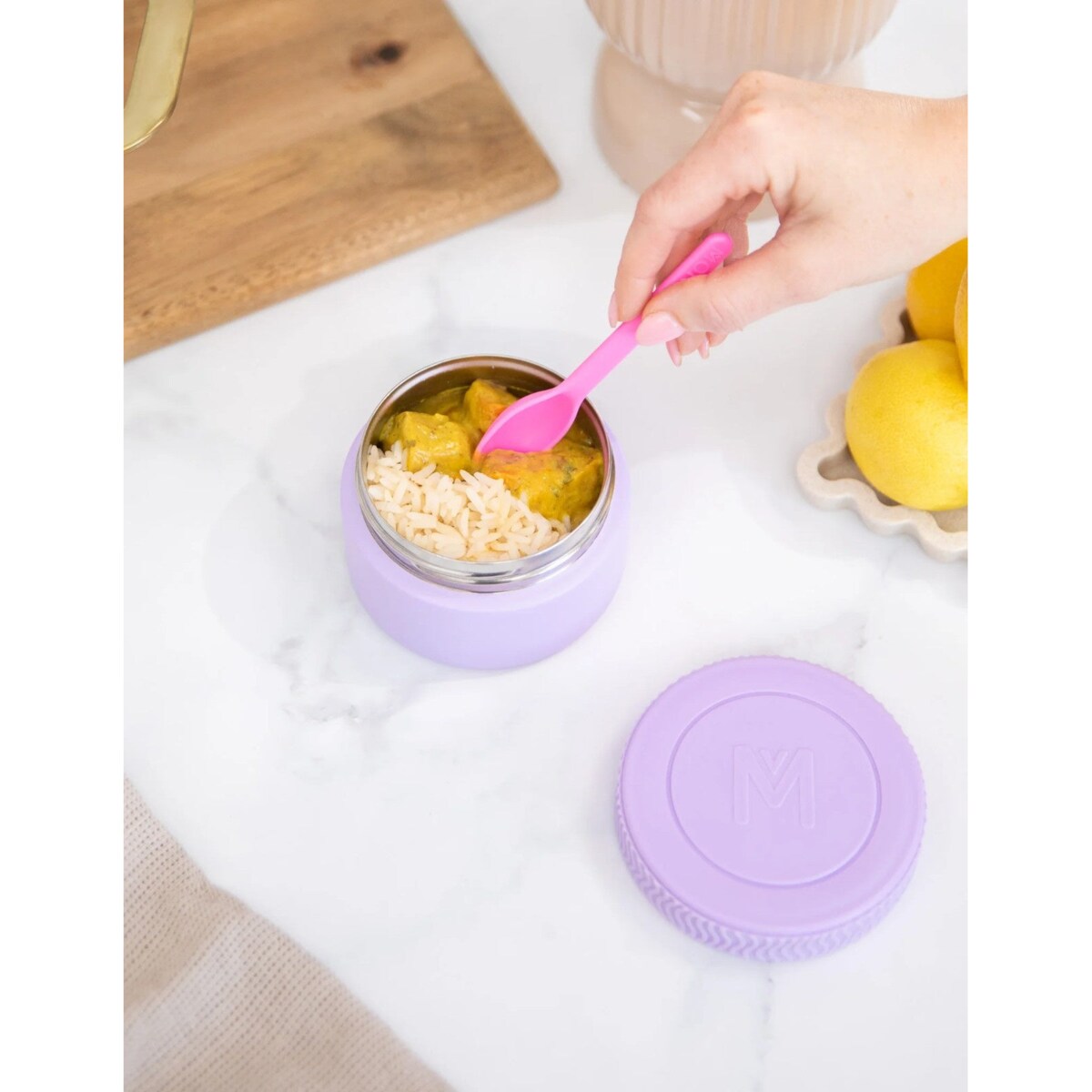 MONTIICO FOOD JAR termos obiadowy dla dzieci 200 ml, Lilac