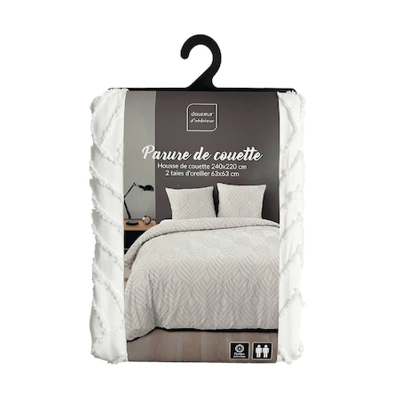 Komplet pościeli z tuftowanym wzorem HELTIE, 240 x 220 cm