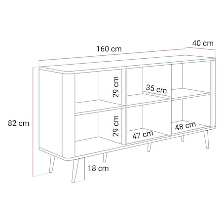 Komoda do sypialni AUTUMN 3D z ryflowanym frontem, kaszmir / szary kamień