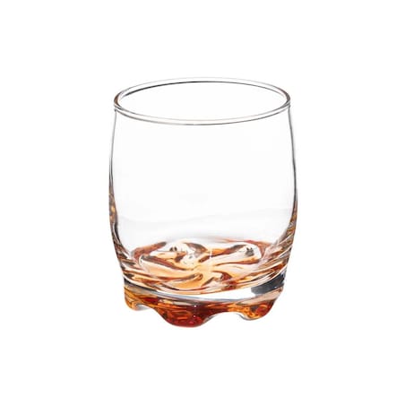 Komplet 6 szklanek z kolorowym spodem 290 ml