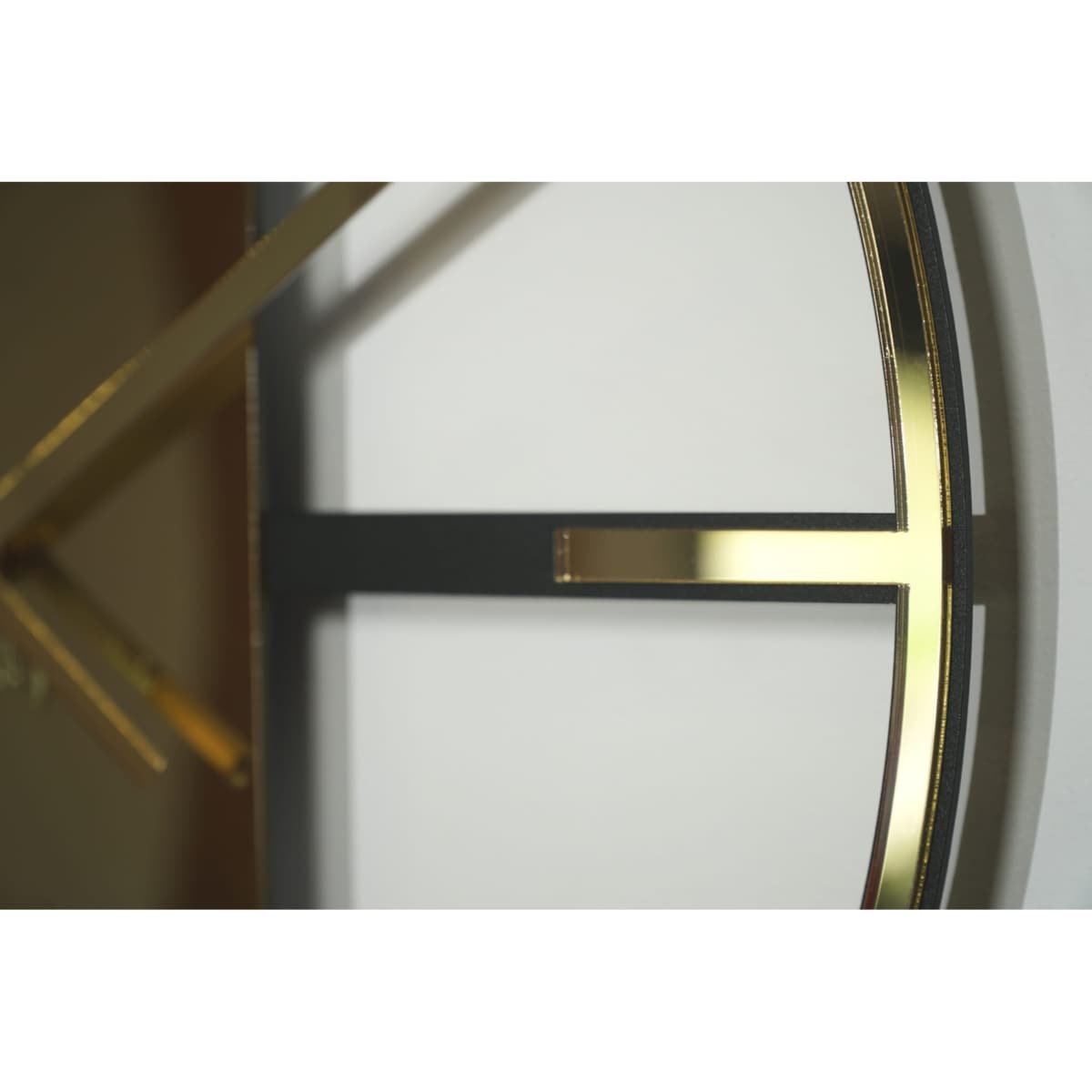 Metalowy zegar ścienny złoty Unique 50cm