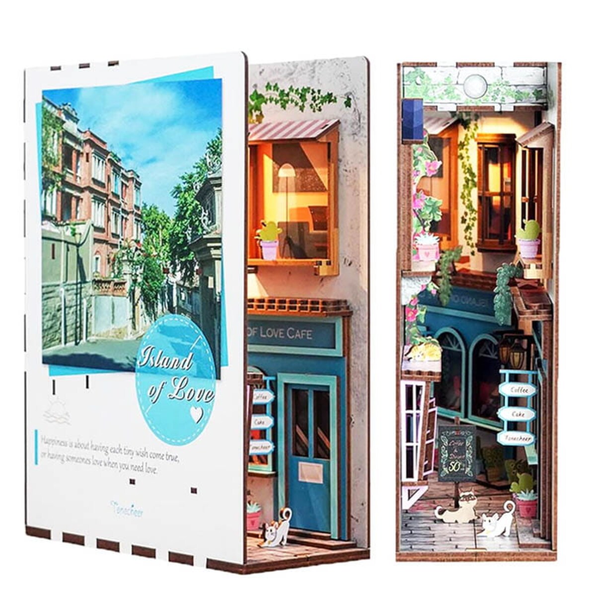 Miniaturowy domek Book Nook - Szczęśliwa wyspa - Tonecheer