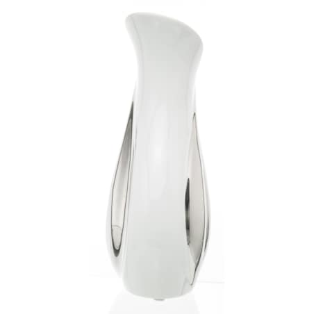 Wazon ceramiczny 30x12,5x15 cm BELO srebrno-biały