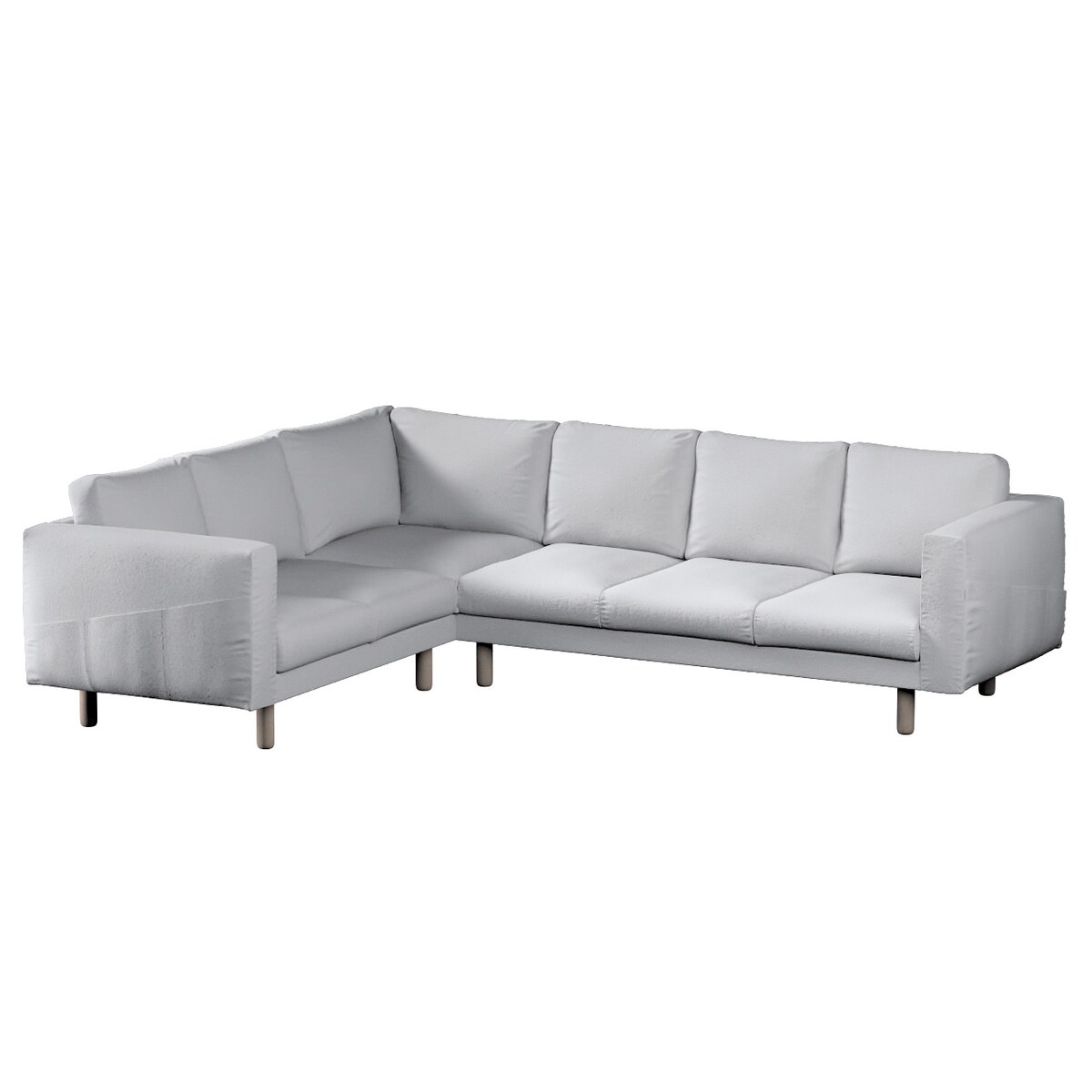 Pokrowiec na sofę narożną Norsborg 5-osobową, biała bukla, 213/291 x 88 x 85 cm, Boucle Teddy