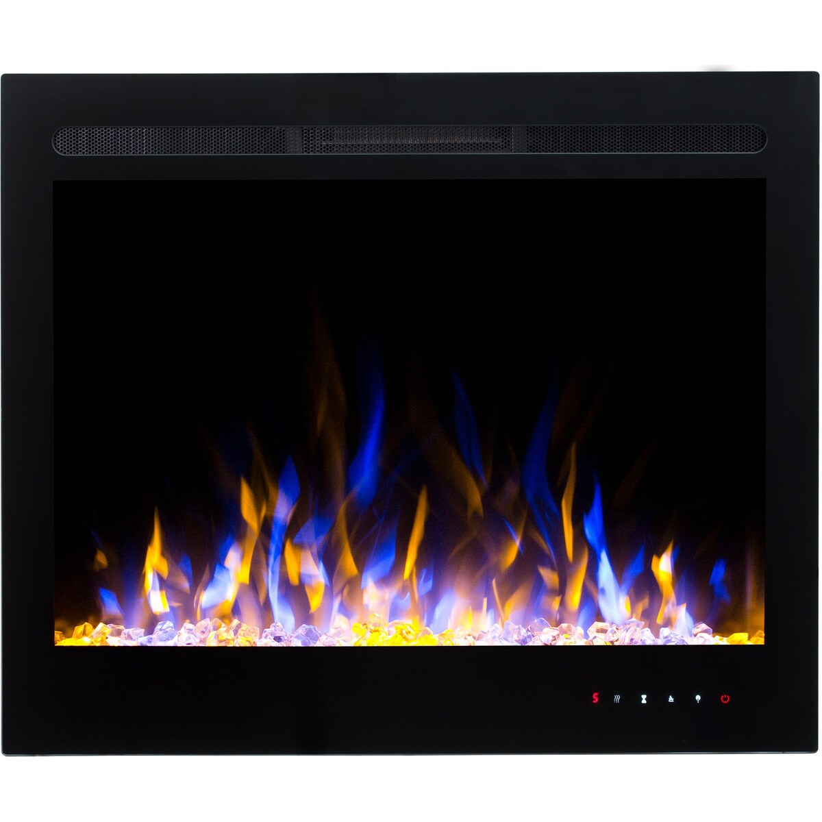 Kominek elektryczny AFLAMO Majestic 39 - ścienny i do zabudowy - 77x63x14 cm - kominek LED z funkcją grzania 750/1500 W