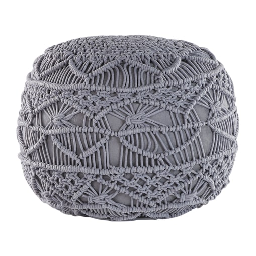 Puf ⌀ 40 cm szary KAYSERI