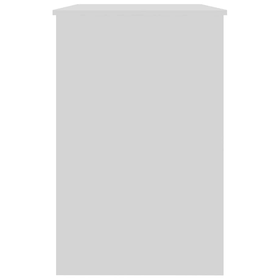 vidaXL Biurko, wysoki połysk, białe, 100x50x76 cm