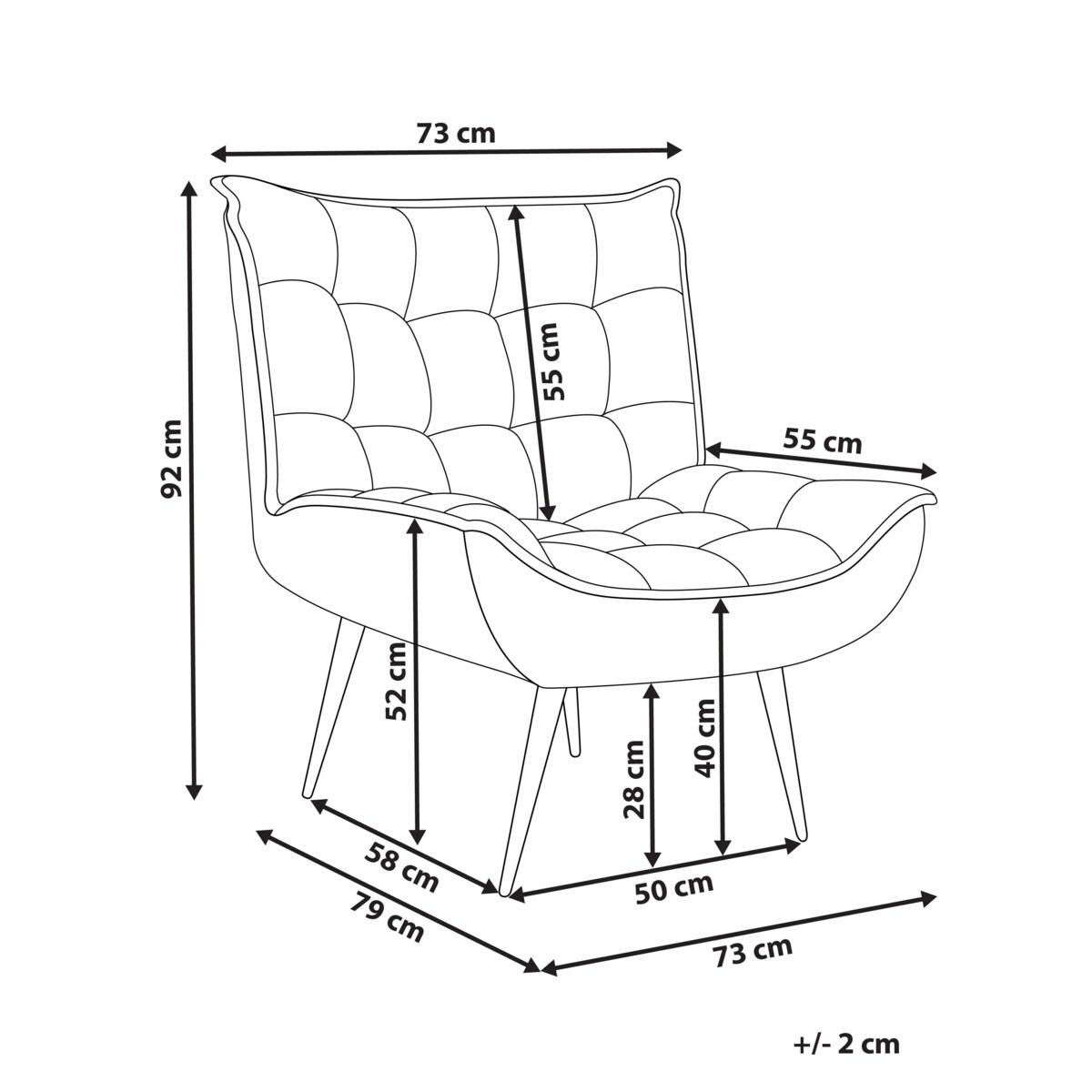 Fotel jasnobeżowy ALVESTA