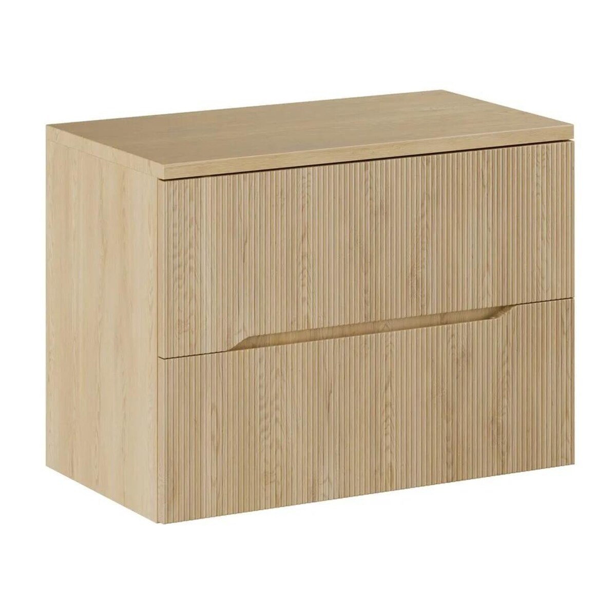 Szafka pod umywalkę nablatową NORDIC CREMONA 2S 80cm dąb cremona z blatem