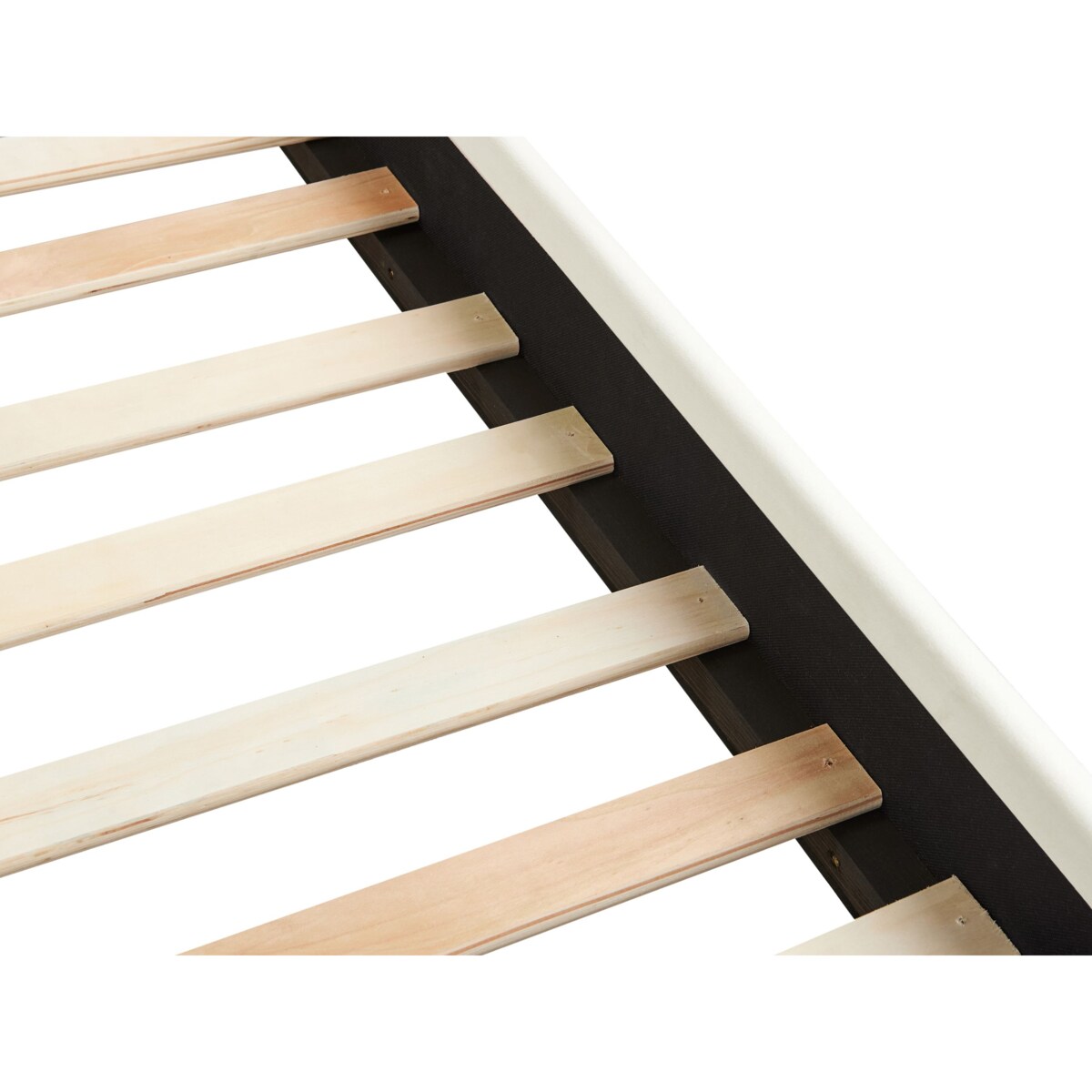 Łóżko Welur VINCENNES 180 x 200 cm Złamana biel