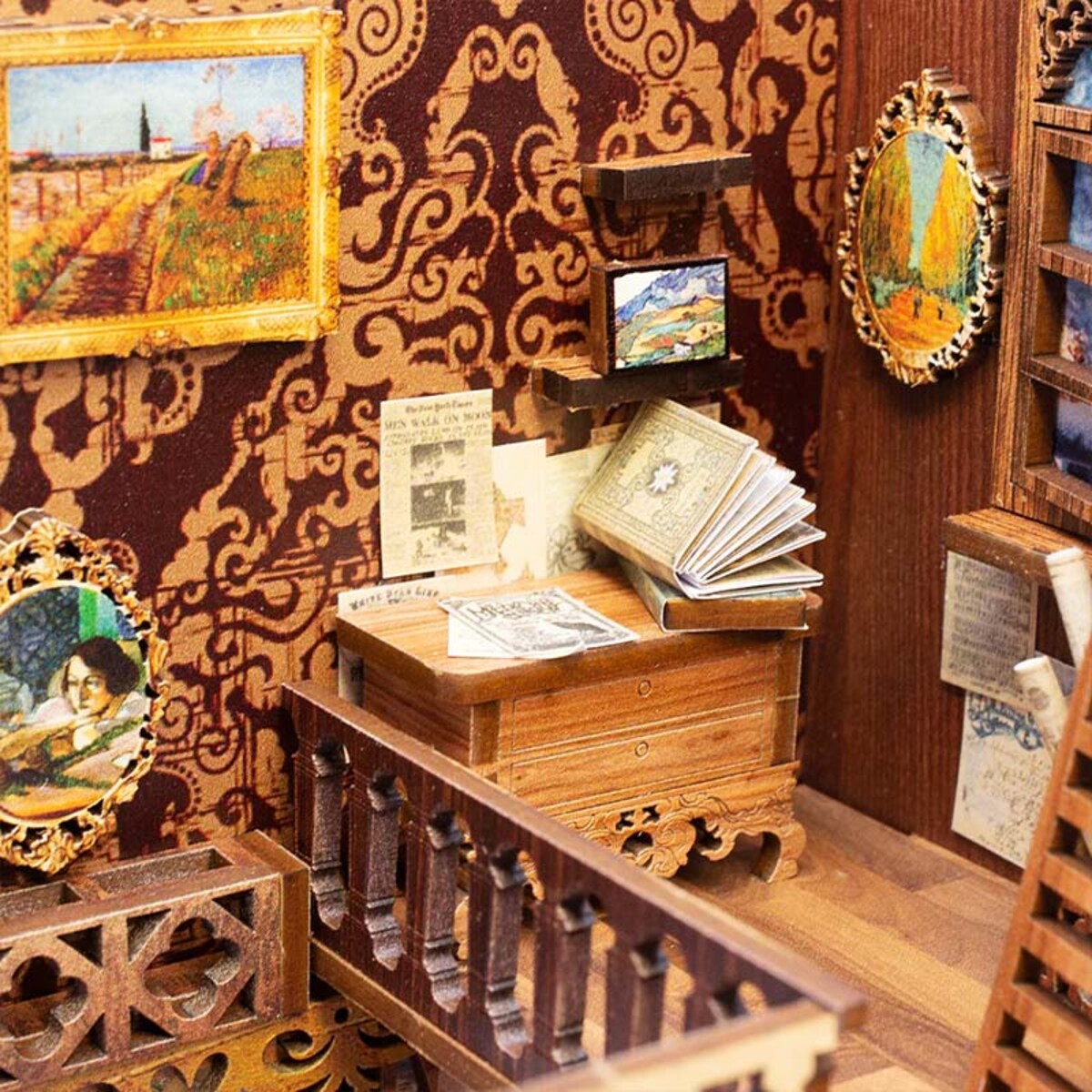 Miniaturowy domek Book Nook - Klimatyczna księgarnia - CuteBee