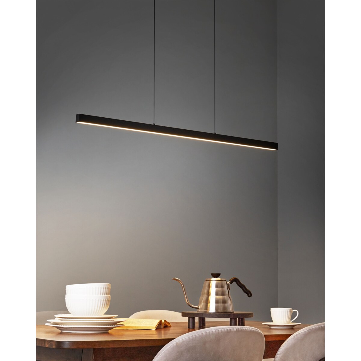 Lampa wisząca LED CANDELERO Z pilotem Czarny
