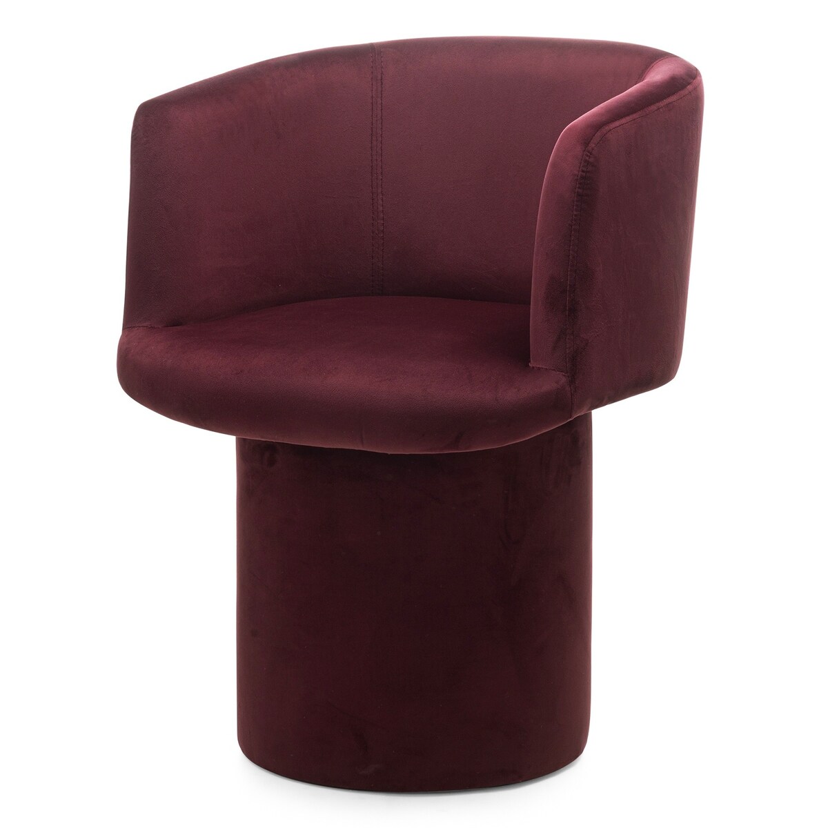 Fotel obrotowy, welur, burgundowy Haco