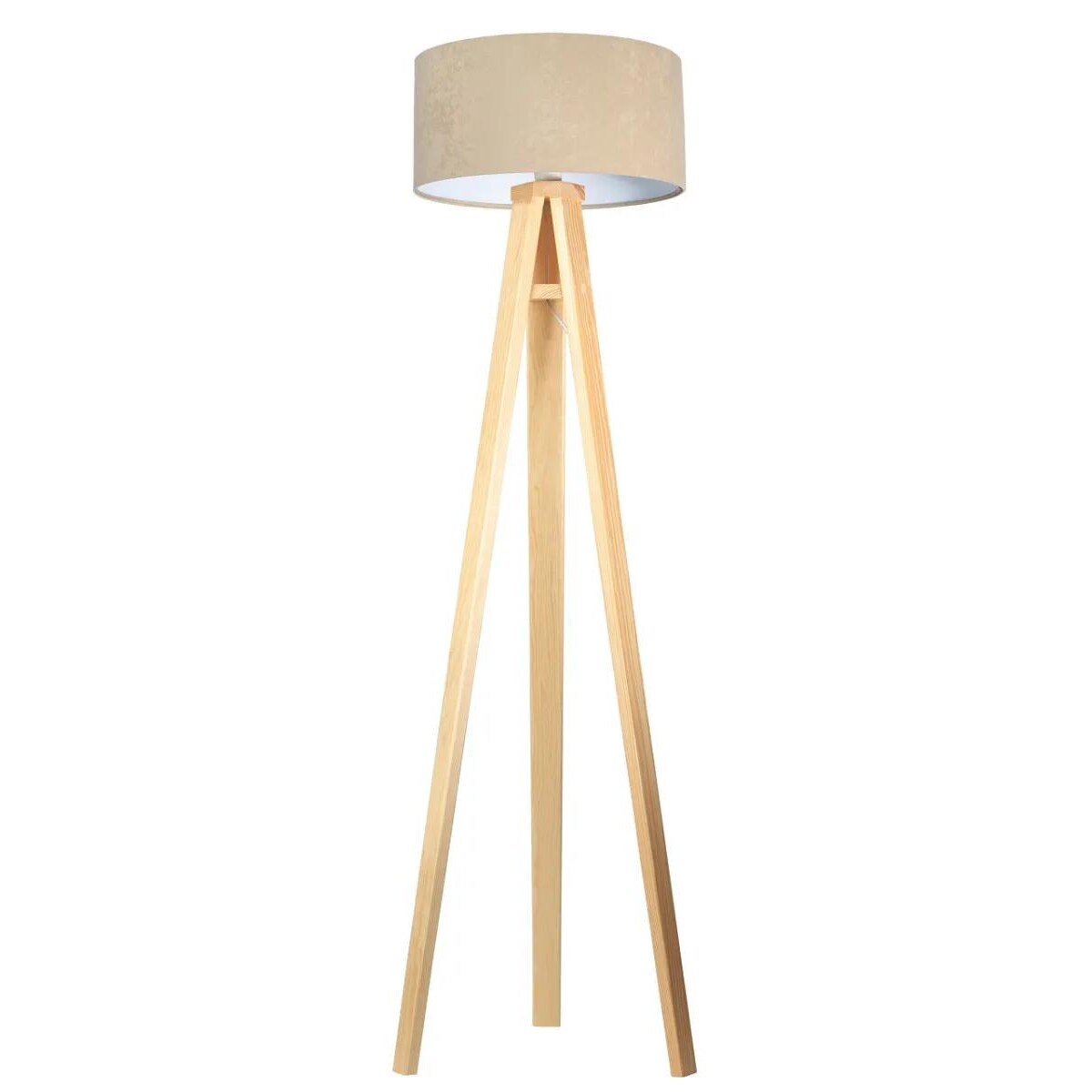 Lampa stojąca HOME 40 beżowa/biała/sosna