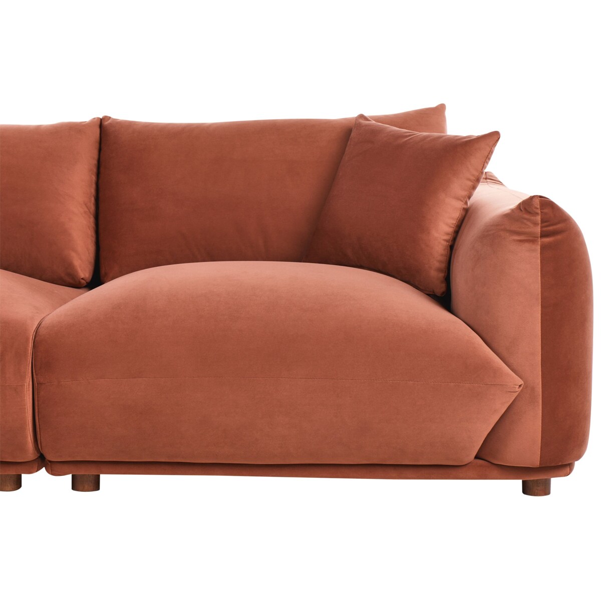 Sofa 3-osobowa welurowa złoty brąz LUVOS