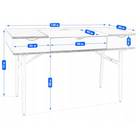 BIURKO ELEGANCKIE do gabinetu biura SZUFLADA NOWOCZESNE DUŻE komputerowe