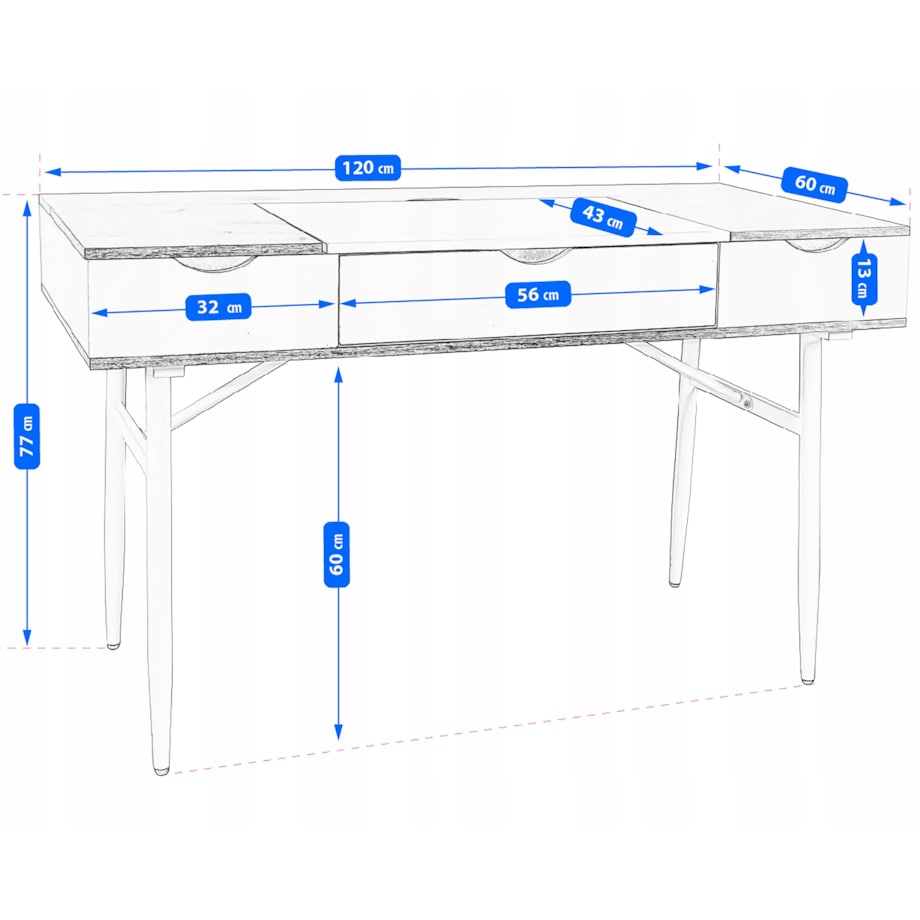 BIURKO ELEGANCKIE do gabinetu biura SZUFLADA NOWOCZESNE DUŻE komputerowe