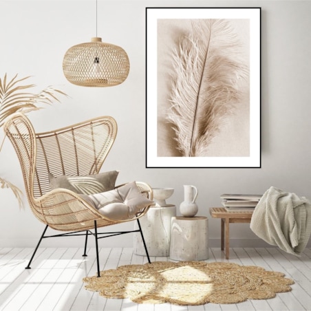 Poster Story, Plakat, Obraz - Piórko Boho, wymiary 50 x 70 cm