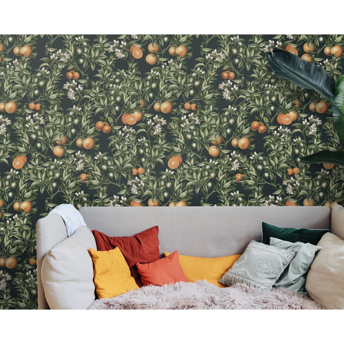 Tapeta Ogród pomarańczowy, 416x254cm