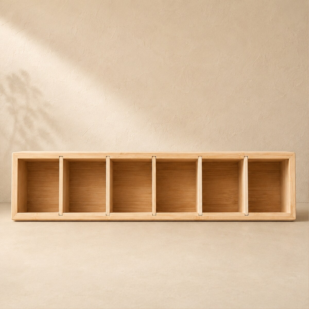 Organizer biurkowy bambusowy, 38 x 8 x 7 cm
