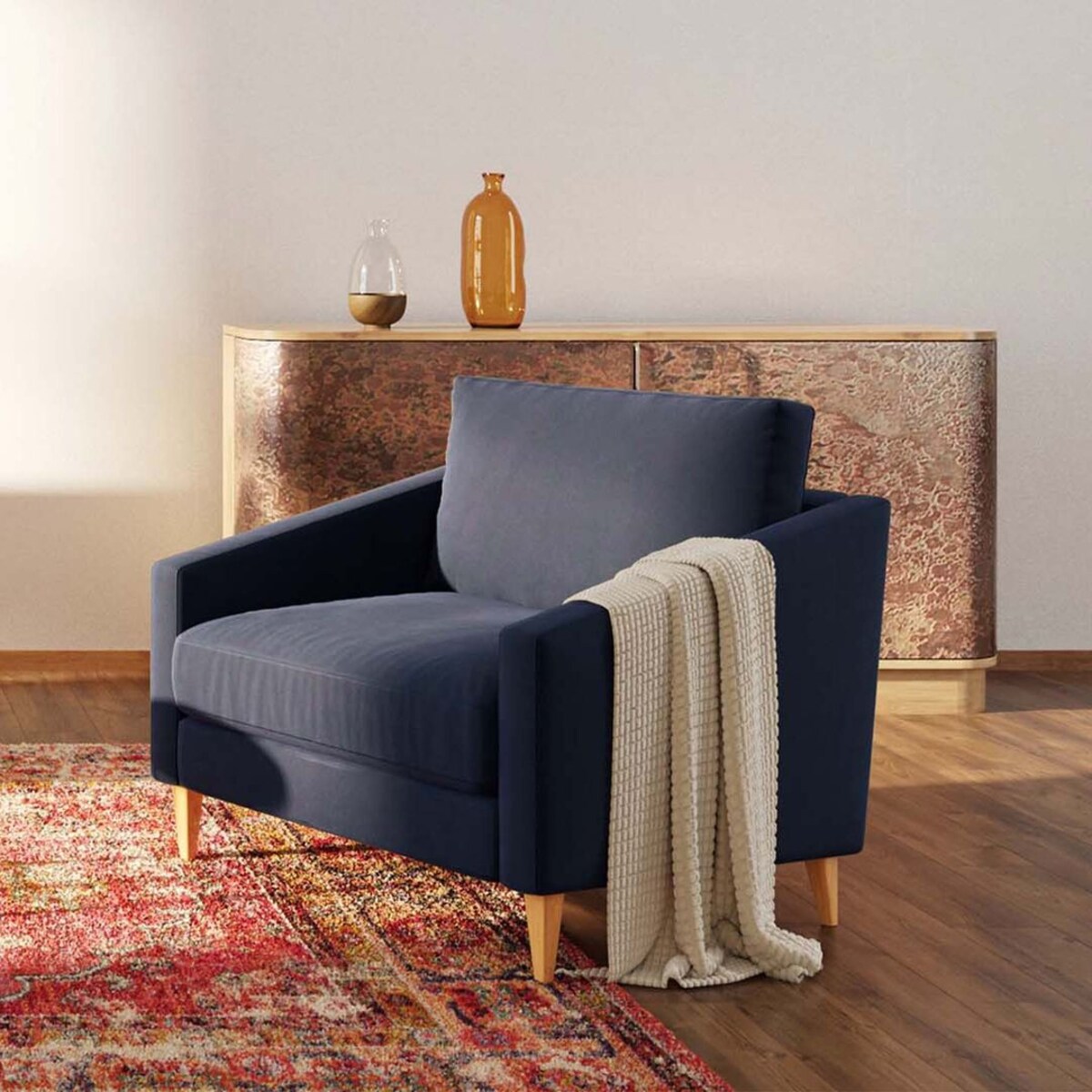 Karoto fotel Granatowy