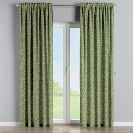 Zasłona na kanale z grzywką 1 szt. 130x260 zielony