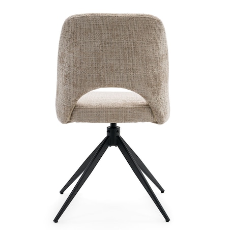 Krzesło obrotowe tapicerowane MILO II ciemny beż do salonu jadalni kuchni