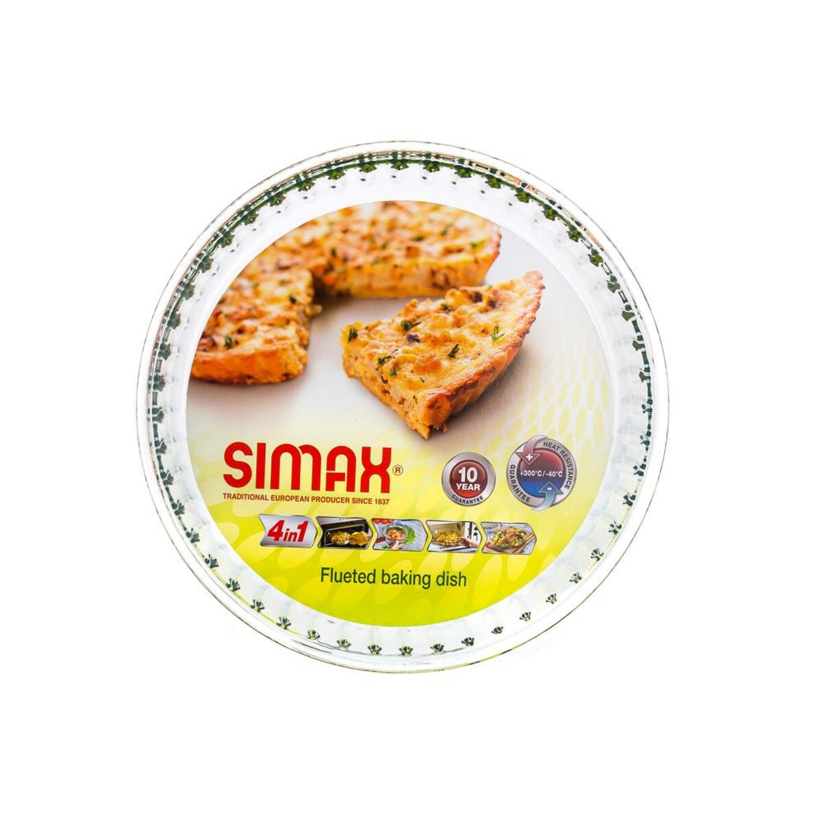 SZKLANA FORMA NACZYNIE NA TARTĘ CIASTO niska 28 cm SIMAX pieczenia desery