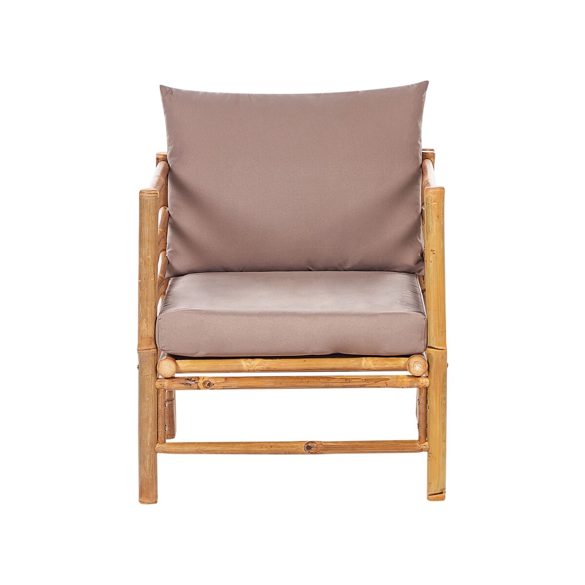 Zestaw ogrodowy ze stolikiem dla 5 osób CERRETO Drewno bambusowe Beżowoszary