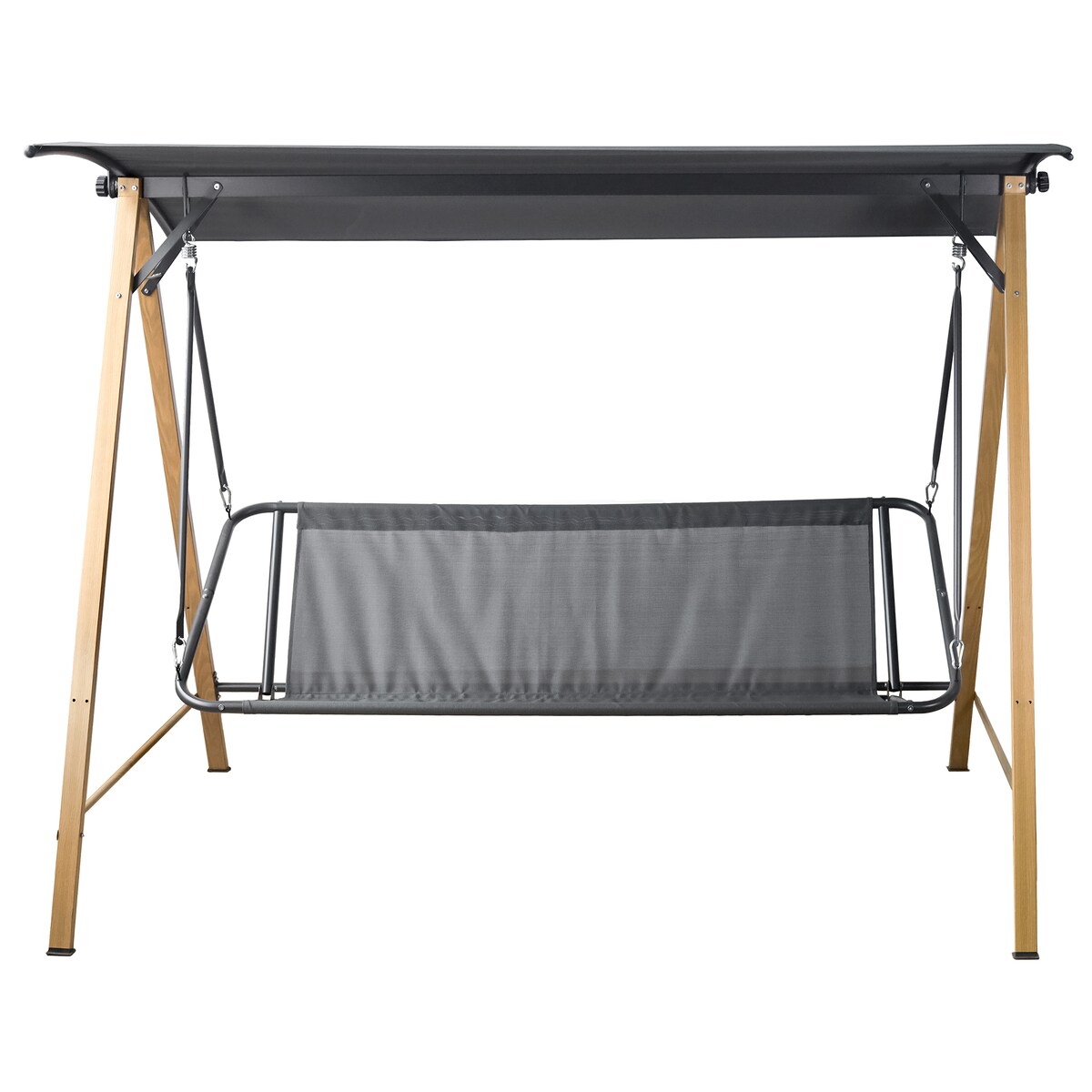 Huśtawka 3-osobowa z daszkiem i poduszkami bujana 223 cm duża do ogrodu