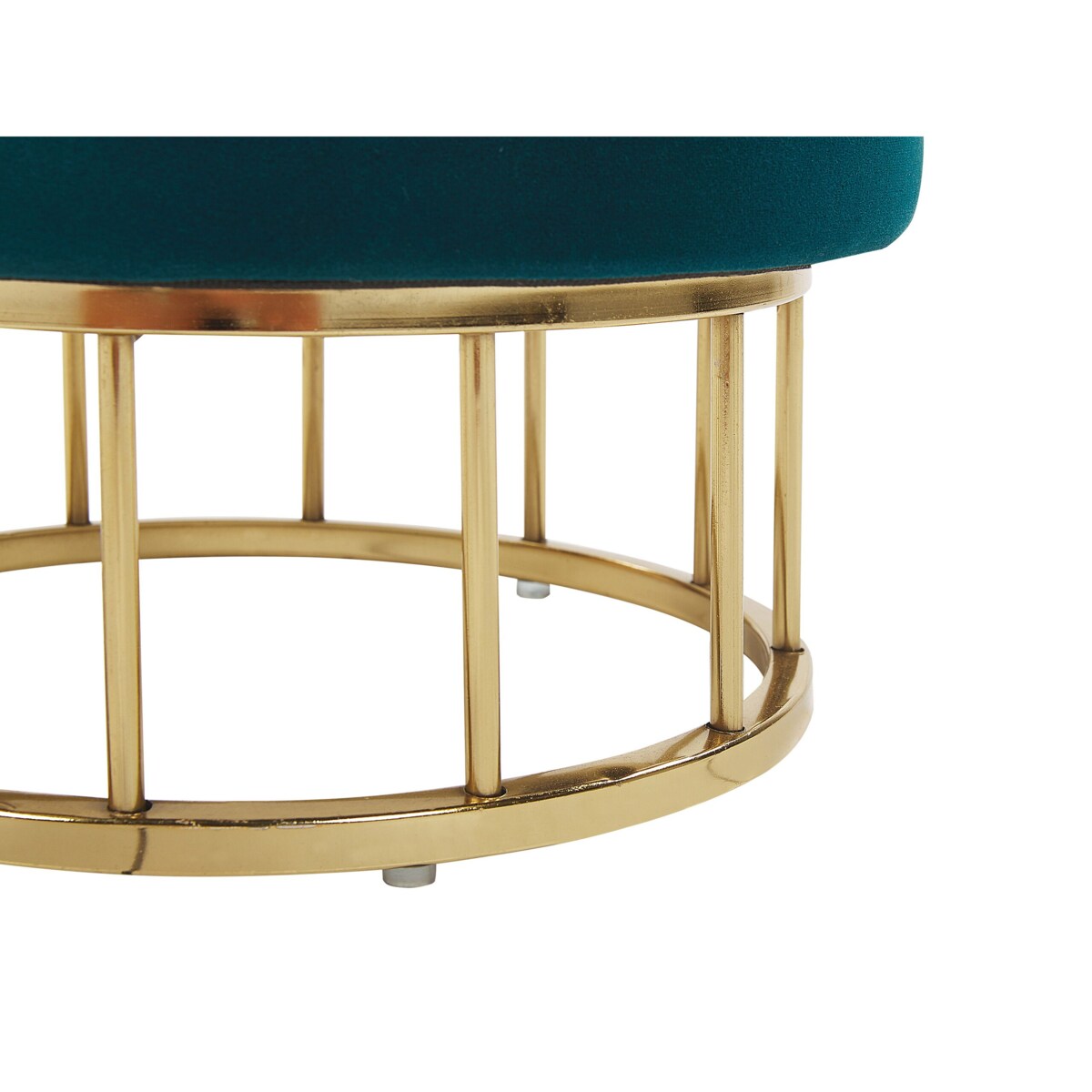 Puf ze schowkiem ⌀ 37 cm niebieski ELGIN