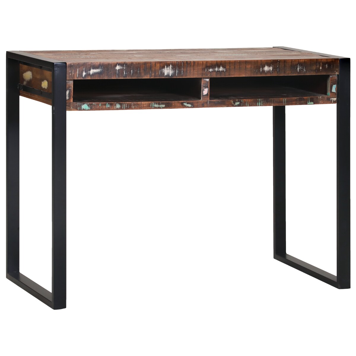 vidaXL Toaletka z lustrem Wielokolorowa 100x50x75 cm z litego drewna z odzysku