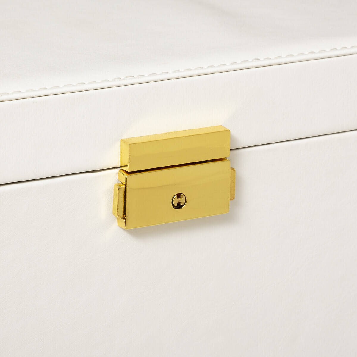 Szkatułka na biżuterię z szufladkami i lusterkiem