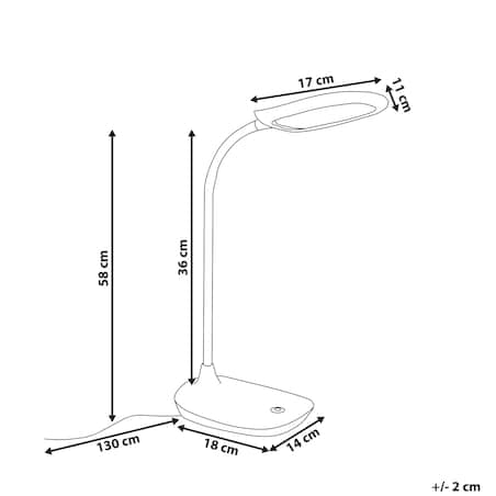 Lampa biurkowa LED HYDRA Ze ściemniaczem Czarny