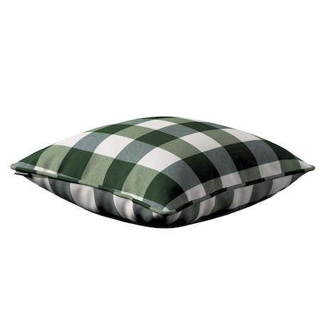 Poszewka Gabi na poduszkę 45x45 zielono-biała krata (5,5x5,5cm)