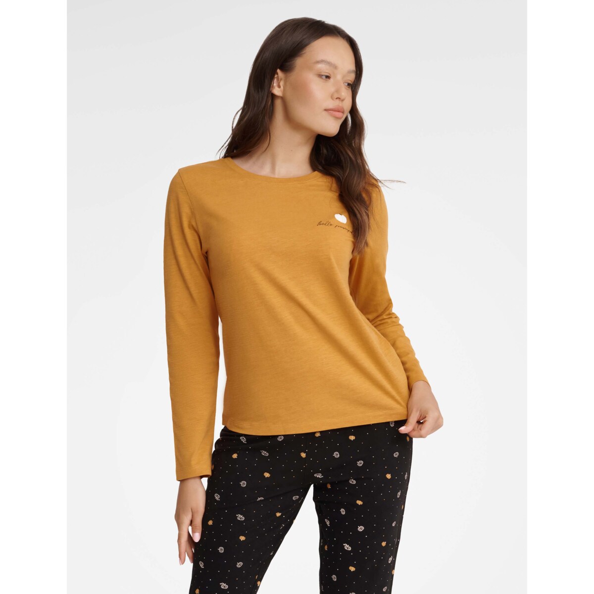 Piżama Grind 40932-18X Musztardowo-Czarna Musztardowo-Czarny, XXL