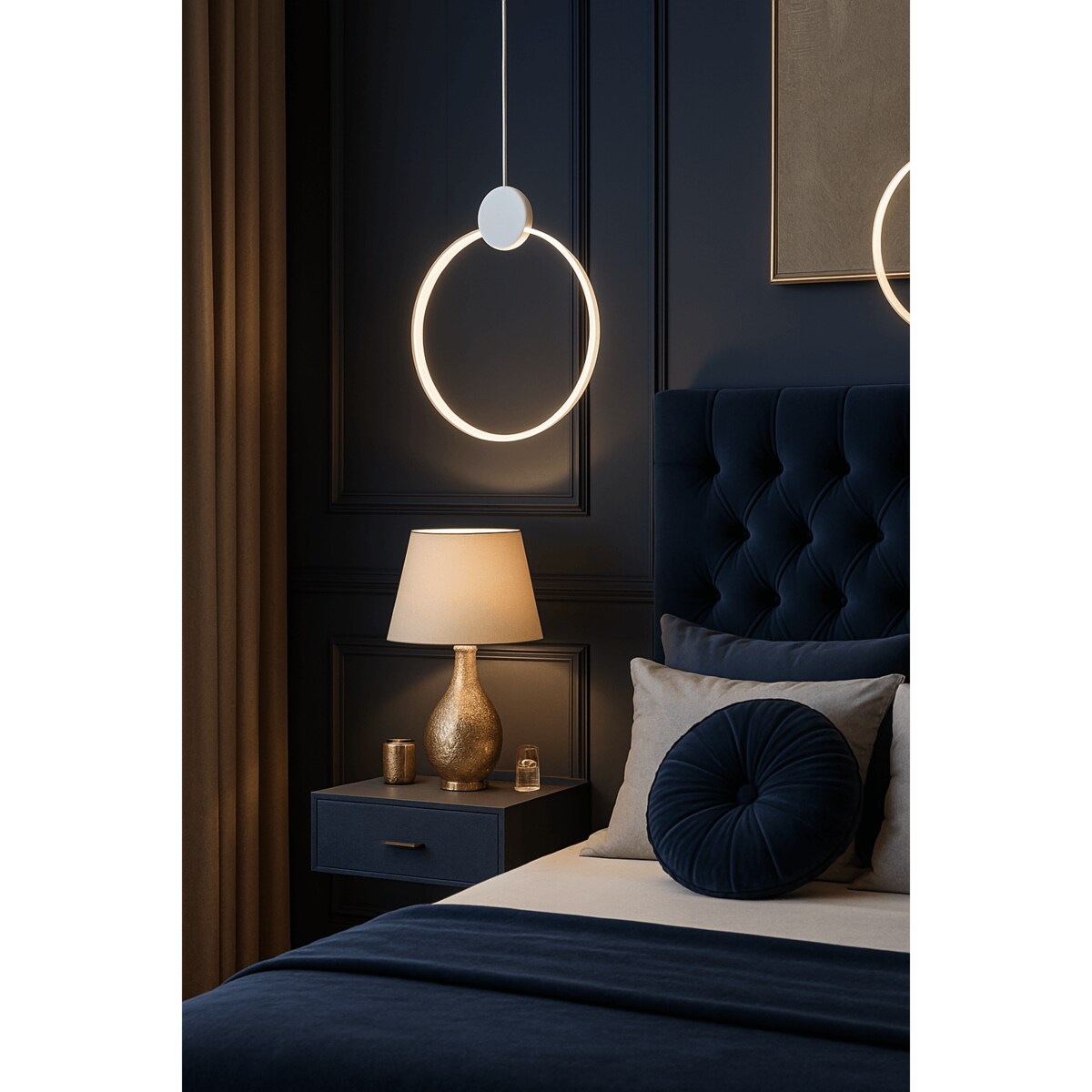 LAMPA WISZĄCA ZAFIRO M BIAŁA