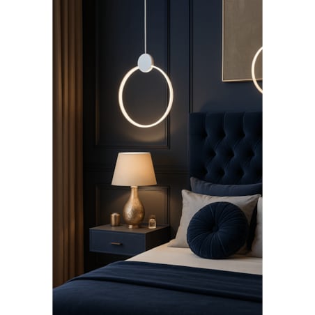 LAMPA WISZĄCA ZAFIRO M BIAŁA