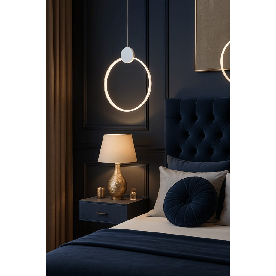 LAMPA WISZĄCA ZAFIRO M BIAŁA