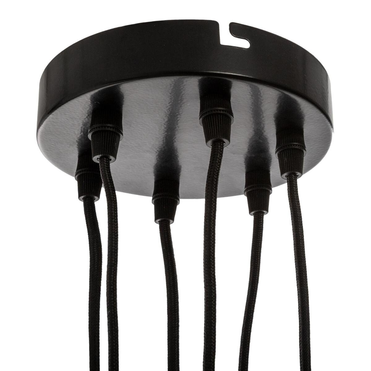 Lampa wisząca UDELL na 6 żarówek dekoracyjnych, metalowa