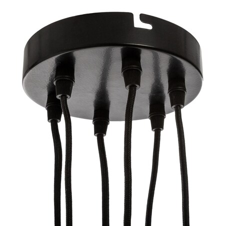 Lampa wisząca UDELL na 6 żarówek dekoracyjnych, metalowa