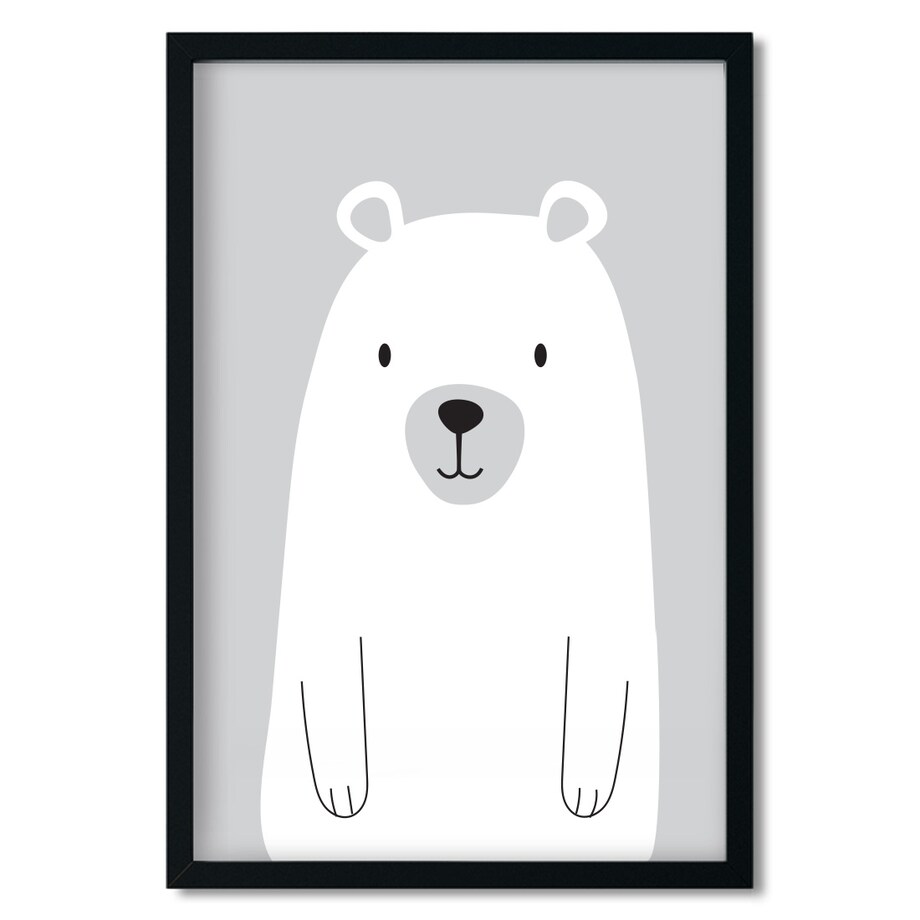 Plakat dla dzieci Miś szary 20x30