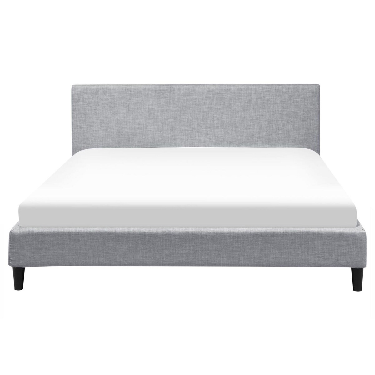 Łóżko tapicerowane 160 x 200 cm szare FITOU